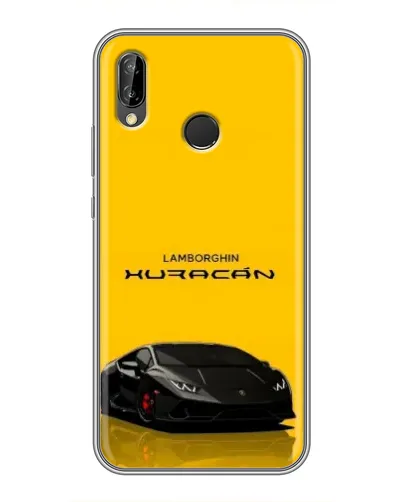 Чехол для Huawei P Smart Plus (Nova 3i, INE-LX1) с картинкой «Lamborghini Huracan черный»