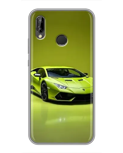 Чехол для Huawei P Smart Plus (Nova 3i, INE-LX1) с картинкой «Салатовый Lamborghini Huracan»