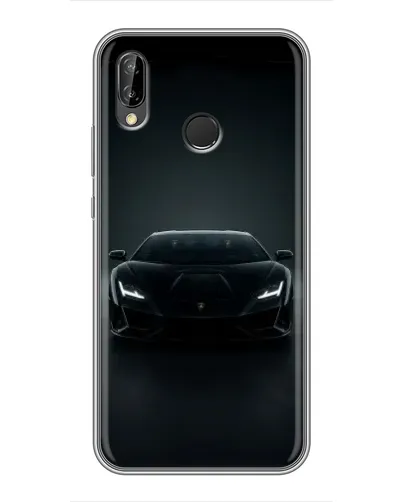 Чехол для Huawei P Smart Plus (Nova 3i, INE-LX1) с картинкой «Черный Lamborghini Aventador»