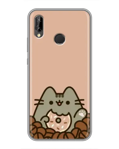 Чехол для Huawei P Smart Plus (Nova 3i, INE-LX1) с картинкой «Кофейный Пушин»