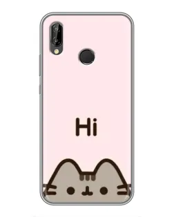 Чехол для Huawei P Smart Plus (Nova 3i, INE-LX1) с картинкой «Пушин говорит Hi»