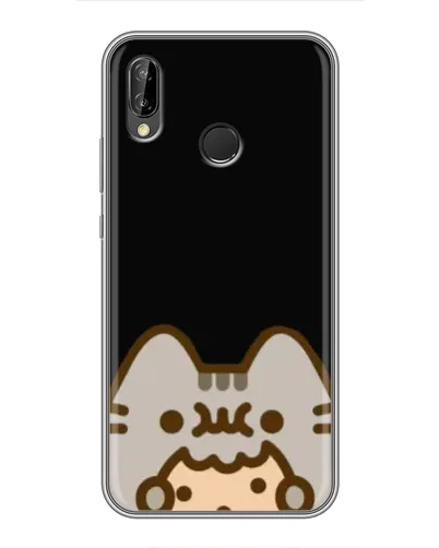 Чехол для Huawei P Smart Plus (Nova 3i, INE-LX1) с картинкой «Пушин на черном»