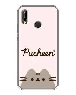 Чехол для Huawei P Smart Plus (Nova 3i, INE-LX1) с картинкой «Pusheen логотип»
