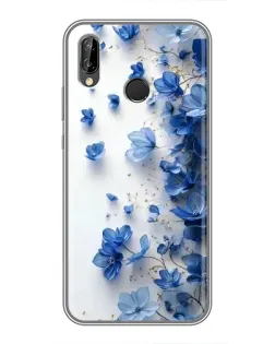 Чехол для Huawei P Smart Plus (Nova 3i, INE-LX1) с картинкой «Голубой цветочный каскад» Чехол для Huawei P Smart Plus (Nova 3i, INE-LX1) с картинкой «Голубой цветочный каскад»