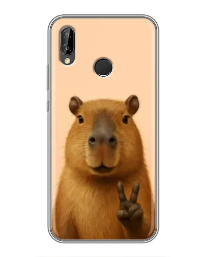 Чехол для Huawei P Smart Plus (Nova 3i, INE-LX1) с картинкой «Капибара виктория»