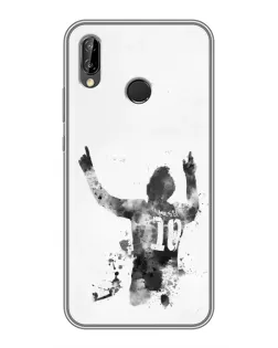 Чехол для Huawei P Smart Plus (Nova 3i, INE-LX1) с картинкой «Черно-белый силуэт Месси» Чехол для Huawei P Smart Plus (Nova 3i, INE-LX1) с картинкой «Черно-белый силуэт Месси»