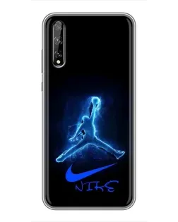Чехол для Huawei P Smart Pro с картинкой «Jordan Neon Blue»