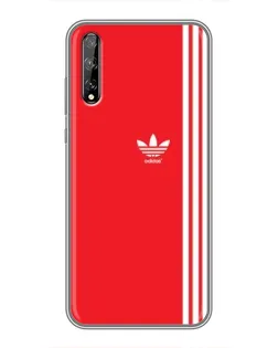 Чехол для Huawei P Smart Pro с картинкой «Красный минимализм Adidas»