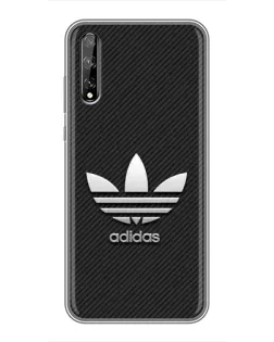 Чехол для Huawei P Smart Pro с картинкой «Adidas Карбоновая текстура»