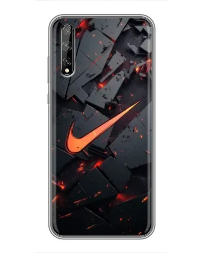 Чехол для Huawei P Smart Pro с картинкой «Nike — эффект разломов»