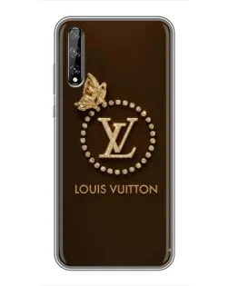 Чехол для Huawei P Smart Pro с картинкой «LV — золотая печать»