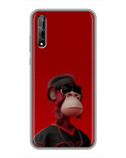 Чехол для Huawei P Smart Pro с картинкой «Bored Ape в красном» Чехол для Huawei P Smart Pro с картинкой «Bored Ape в красном»
