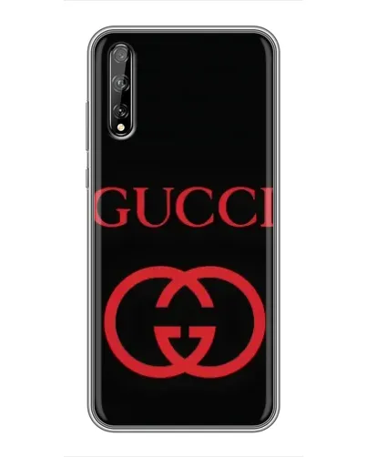 Чехол для Huawei P Smart Pro с картинкой «Gucci — красный логотип»