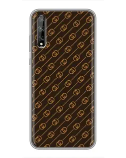 Чохол для Huawei P Smart Pro з картинкою «Gucci — золоті діагоналі»