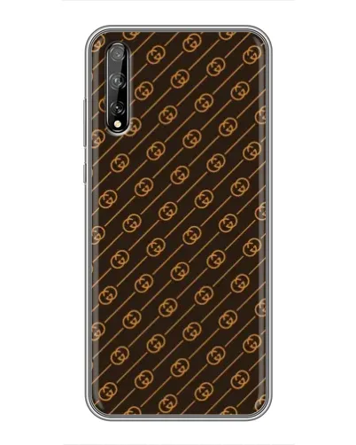 Чехол для Huawei P Smart Pro с картинкой «Gucci — золотые диагонали»