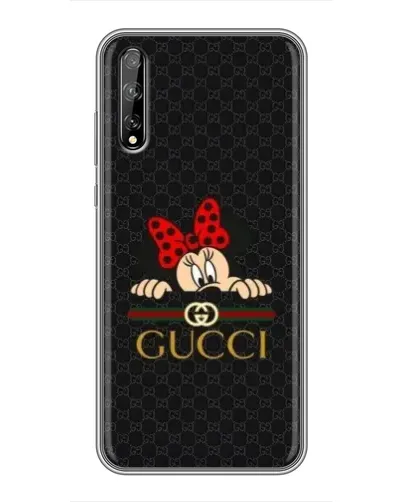 Чехол для Huawei P Smart Pro с картинкой «Минни Маус Gucci — черный»