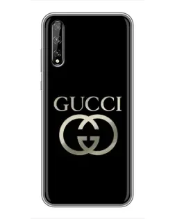 Чохол для Huawei P Smart Pro з картинкою «Gucci — золото на чорному»
