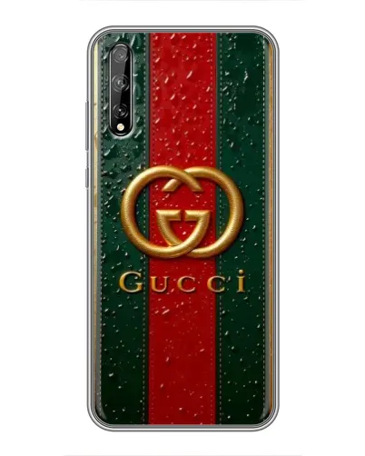 Чехол для Huawei P Smart Pro с картинкой «Gucci — фирменная полоса и золото» Чехол для Huawei P Smart Pro с картинкой «Gucci — фирменная полоса и золото»