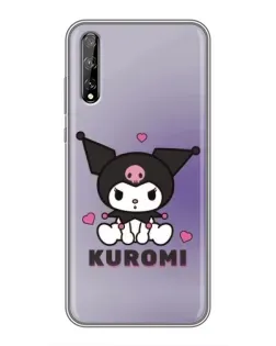 Чехол для Huawei P Smart Pro с картинкой «Kuromi — фиолетовый арт»