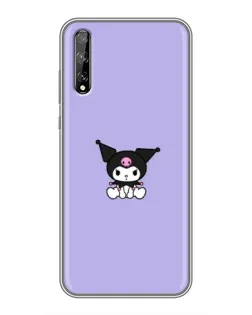 Чехол для Huawei P Smart Pro с картинкой «Kuromi — фиолетовый минимализм»