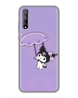 Чехол для Huawei P Smart Pro с картинкой «Kuromi с зонтиком»