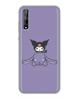 Чехол для Huawei P Smart Pro с картинкой «Kuromi на лиловом фоне»