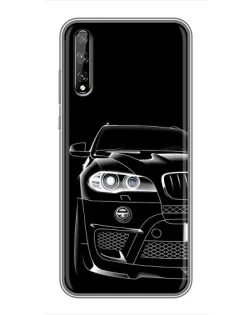 Чехол для Huawei P Smart Pro с картинкой «Темный силуэт BMW»