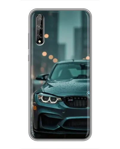 Чехол для Huawei P Smart Pro с картинкой «BMW в огнях города»