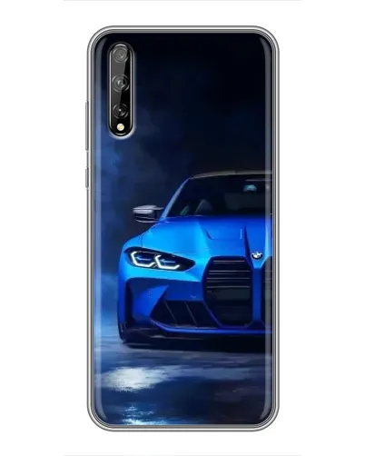 Чехол для Huawei P Smart Pro с картинкой «Голубая BMW M4»