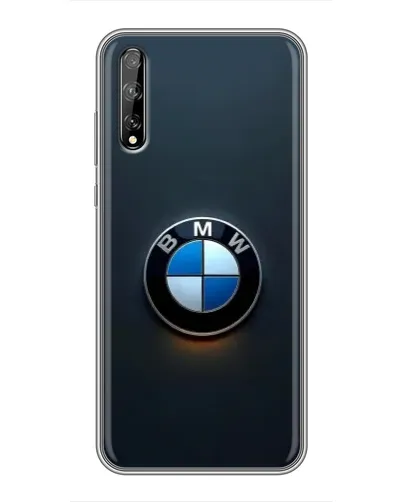 Чехол для Huawei P Smart Pro с картинкой «Логотип BMW — минимализм»