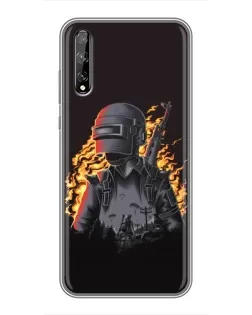 Чохол для Huawei P Smart Pro з картинкою «PUBG — вогняний силует» Чохол для Huawei P Smart Pro з картинкою «PUBG — вогняний силует»