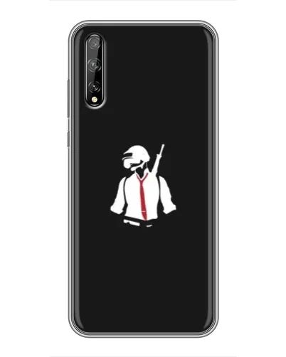 Чехол для Huawei P Smart Pro с картинкой «PUBG — силуэт воина» Чехол для Huawei P Smart Pro с картинкой «PUBG — силуэт воина»