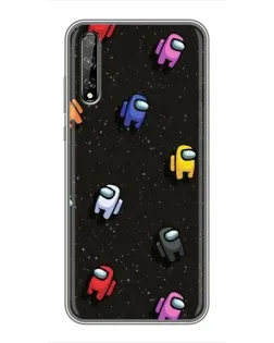 Чохол для Huawei P Smart Pro з картинкою «Космічний патерн Among Us»