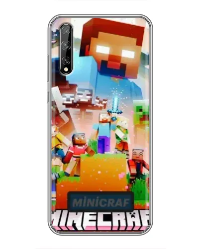 Чехол для Huawei P Smart Pro с картинкой «Minecraft герои игры»