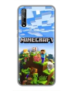 Чохол для Huawei P Smart Pro з картинкою «Minecraft класичний світ»