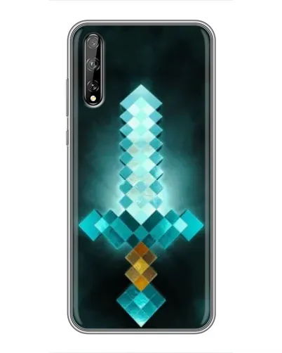 Чехол для Huawei P Smart Pro с картинкой «Алмазный меч неон»