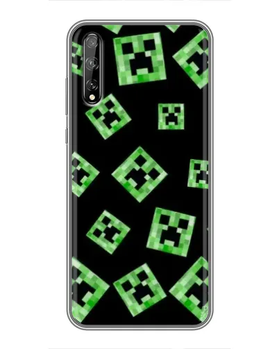 Чехол для Huawei P Smart Pro с картинкой «Паттерн с криперами»