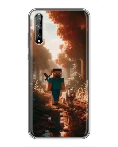Чехол для Huawei P Smart Pro с картинкой «Стив в лесу»