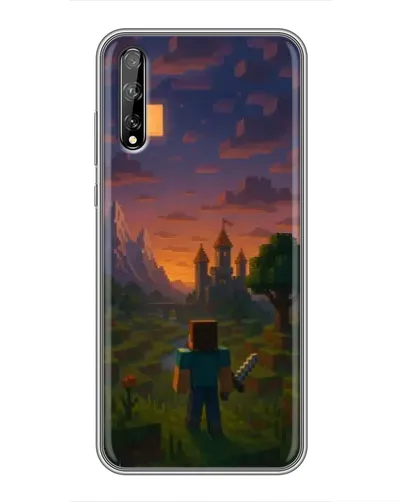 Чехол для Huawei P Smart Pro с картинкой «Стив у башни»