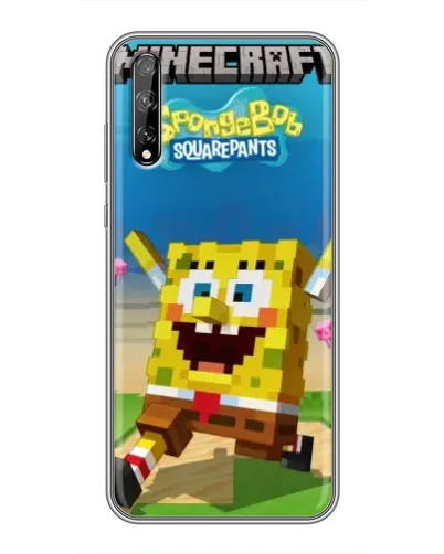 Чехол для Huawei P Smart Pro с картинкой «Губка Боб Minecraft» Чехол для Huawei P Smart Pro с картинкой «Губка Боб Minecraft»