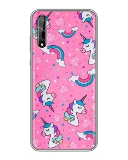 Чехол для Huawei P Smart Pro с картинкой «Unicorn паттерн розовый» Чехол для Huawei P Smart Pro с картинкой «Unicorn паттерн розовый»