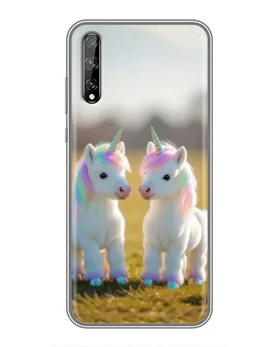 Чехол для Huawei P Smart Pro с картинкой «Пара единорогов» Чехол для Huawei P Smart Pro с картинкой «Пара единорогов»