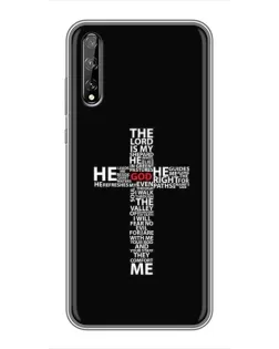 Чехол для Huawei P Smart Pro с картинкой «Текстовый крест»