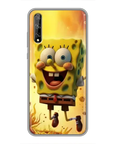 Чехол для Huawei P Smart Pro с картинкой «Губка Боб прыгает»