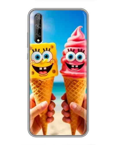 Чехол для Huawei P Smart Pro с картинкой «Спанч Боб мороженое»