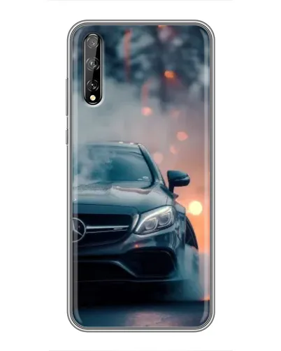 Чехол для Huawei P Smart Pro с картинкой «Mercedes — ночной город»