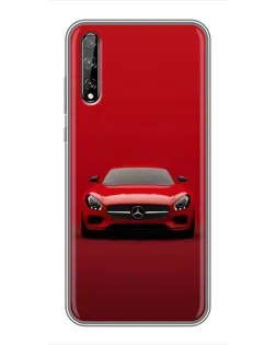 Чехол для Huawei P Smart Pro с картинкой «Красный Mercedes AMG»