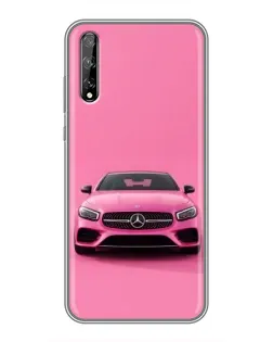 Чехол для Huawei P Smart Pro с картинкой «Розовый Mercedes AMG»