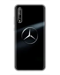 Чехол для Huawei P Smart Pro с картинкой «Mercedes на металле»
