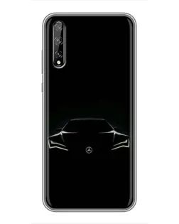 Чехол для Huawei P Smart Pro с картинкой «Mercedes — силуэт авто»
